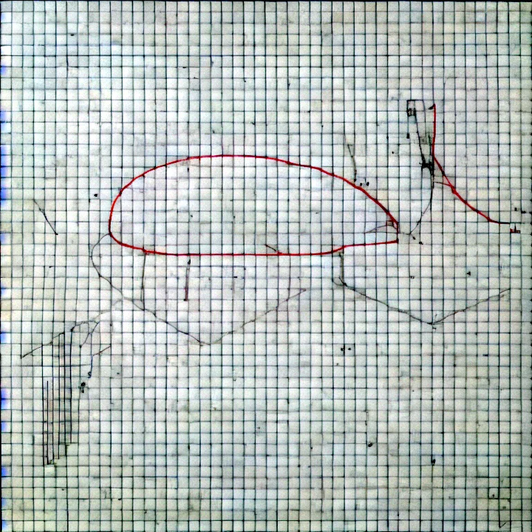 A pencil field sketch of a bristled boar crossing a ridge with comb and shears above