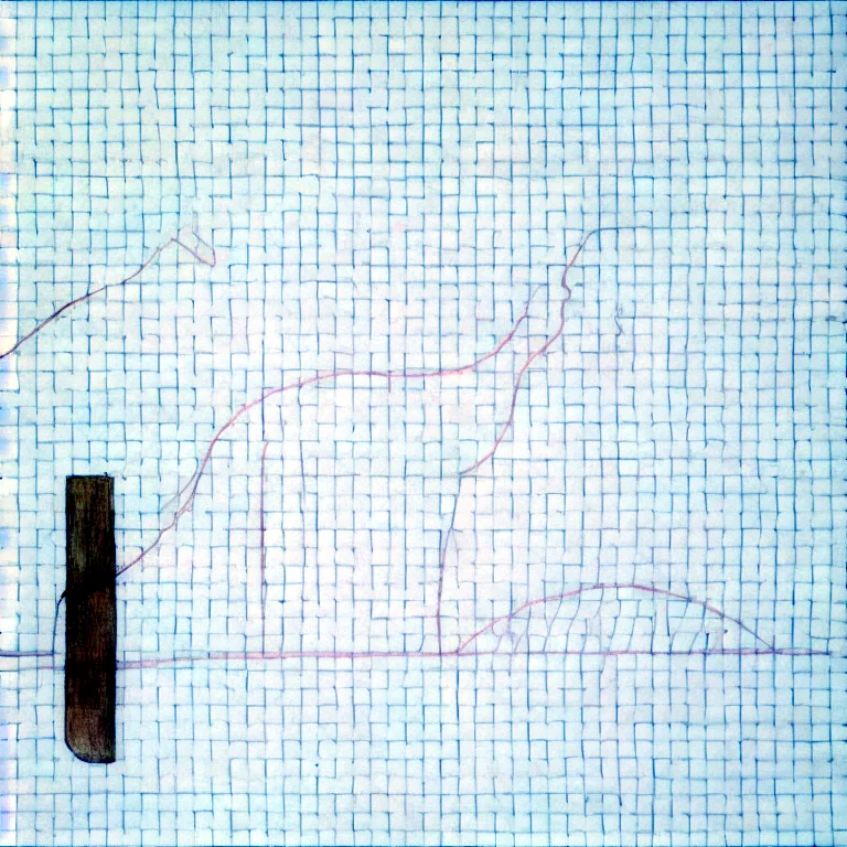 A pencil field sketch of a pale horse passing a burial mound